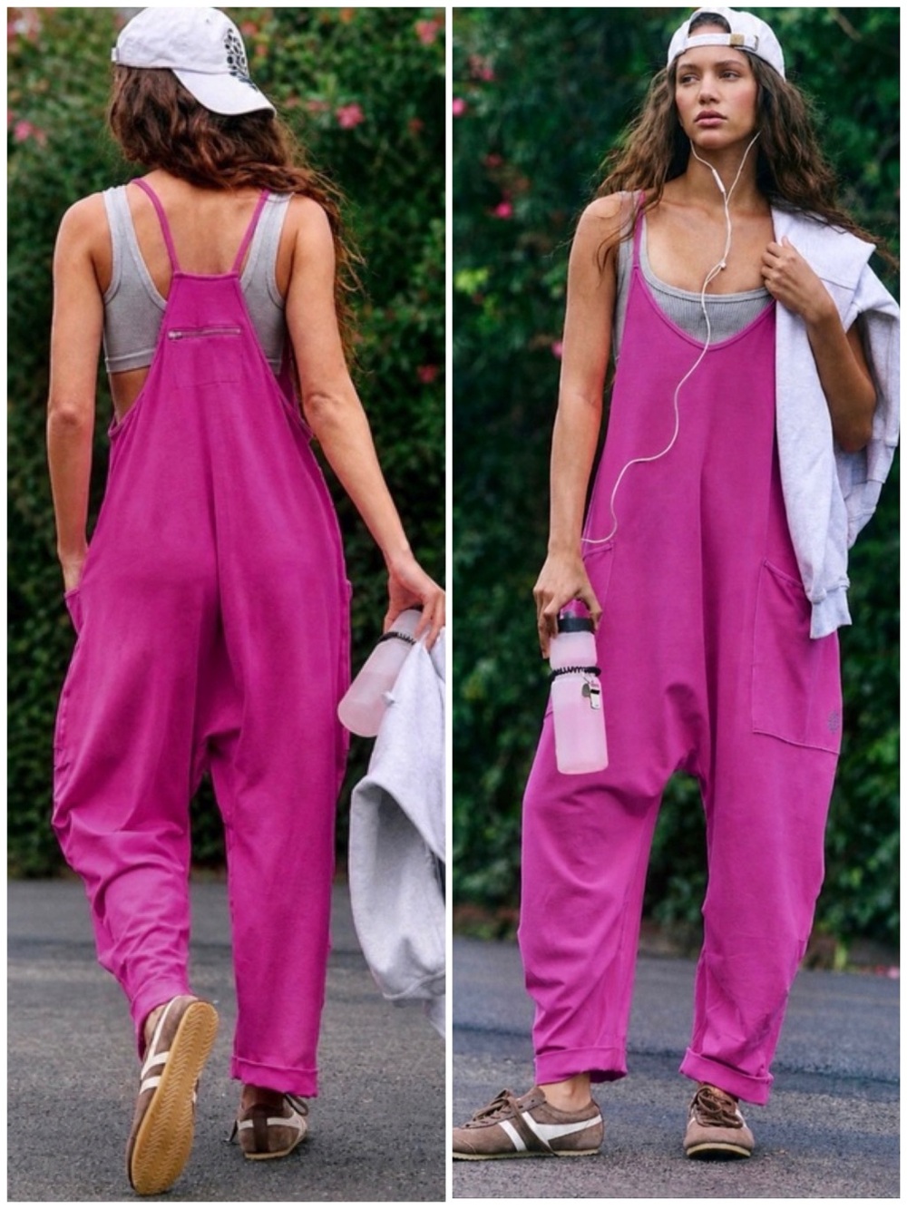NEW Free People x FP Movement Hot Shot Onesie in Magenta - Picture 5 of 9